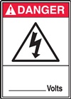 Danger Sign - ___ Volts