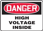 ANSI Danger Sign - High Voltage Inside
