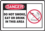 Danger Sign - Do Not Smoke, Eat Or Drink In This Area