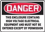 Danger Sign - High Voltage Electrical