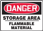 Danger Sign - Storage Area Flammable Material