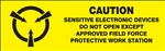 Caution Label - Sensitive Electronic Devices