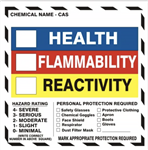 HMIS - Hazard Identification - 4" x 4" - Adhesive Vinyl (Pack of 250)