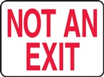 Safety Sign - Not An Exit White Background