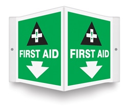 First Aid (With Graphic) Projecting Sign