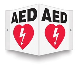 AED (With Graphic) Projecting Sign