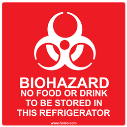 Biohazard No Food or Drink Label
