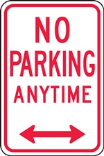 Safety Sign - No Parking Anytime  | HCL