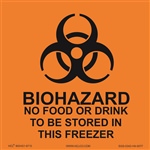 Biohazard Label - No Food Or Drink