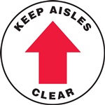 Adhesive Floor Sign - Keep Aisles Clear