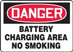 Danger Sign - Battery Charging Area No Smoking