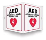 AED - Automated External Defibrillators - Projecting Sign