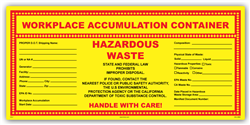 Workplace Accumulation Label, SHL-0064