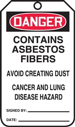 Danger  Contains Asbestos Fibers