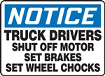 Notice Sign -  Truck Drivers Shut Off Motor  | HCL