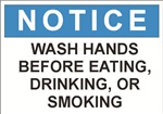 Notice Sign - Wash Hands Before Eating