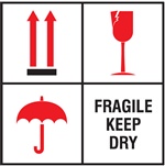 Fragile Keep Dry Label | HCL Labels, Inc