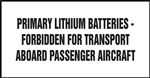 Primary Lithium Batteries Shipping Label | HCL