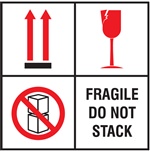 Fragile - Do Not Stack Label | HCL Labels, Inc