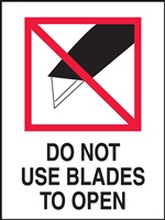 Do Not Use Blades To Open Label | HCL