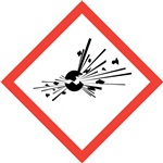 Exploding Bomb GHS Pictogram Label