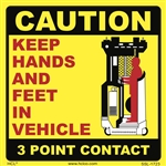 3 Point Contact Forklift Label