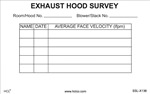 Exhaust Hood Survey Adhesive Vinyl Label