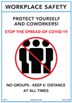 COVID-19 Coronavirus Workplace Safety No Groups