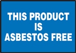 This Product Is Asbestos Free Label