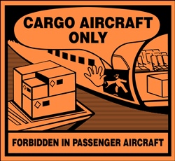 Cargo Aircraft Only Air Transport DOT HazMat Label