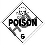 Poison 6  DOT HazMat Placard