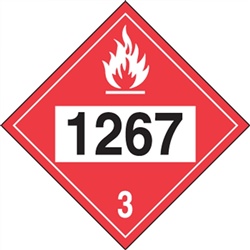 Hazard Class 3 (1267)  DOT HazMat Placard