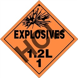 Explosives 1.2L 1  DOT HazMat Placard