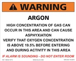 Warning Sign - Argon Concentration