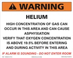 Warning Sign -  Helium Concentration  | HCL