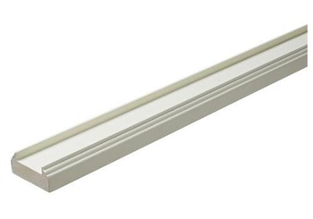 White Primed Baserail 2.4mtr - 32mm groove with infill