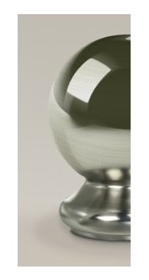 Brushed Ball Half Newel Cap 90mm