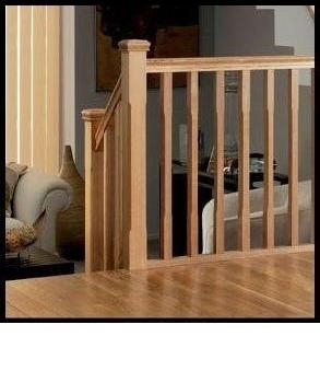 Oak 32mm Stop Chamfer Stair and Landing Balustrade Kit With Infil