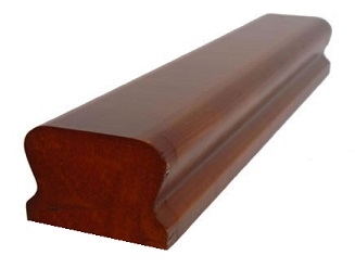 Dark Hardwood LHR Handrail 3.6mtr Ungrooved