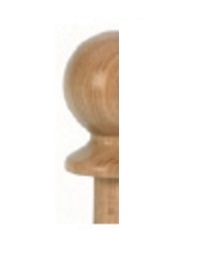 Oak Ball Half Newel Cap 120mm