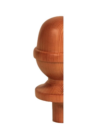 Pine Acorn Newel Half Cap 90mm