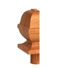 Pine Square Provincial Newel Half Cap 90mm