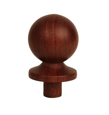 Dark Hardwood Ball Newel Cap 90mm