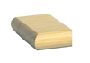 Oak Flat Newel Cap Half 90mm