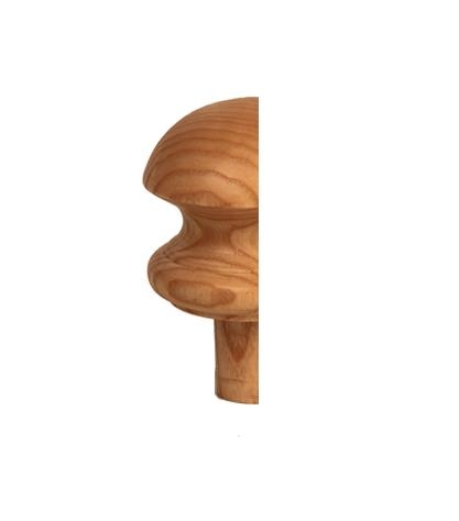 Ash Mushroom Newel Half Cap 90mm