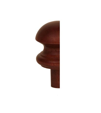 Dark Hardwood Mushroom Newel Half Cap 90mm