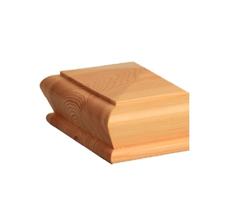 Pine Pyramid Newel Half Cap 90mm