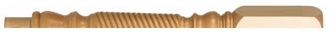 Hemlock  Barley Twist Newel Half Post 220mm Head