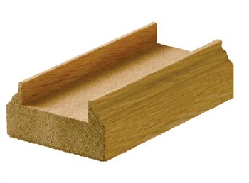 Oak Pre-Finished TB Baserail 1.2mtr 41mm groove with infill