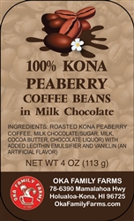 Milk Chocolate Covered Peaberry Coffee Beans